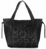 Bőr táska shopper bag Genuine Leather fekete 5157